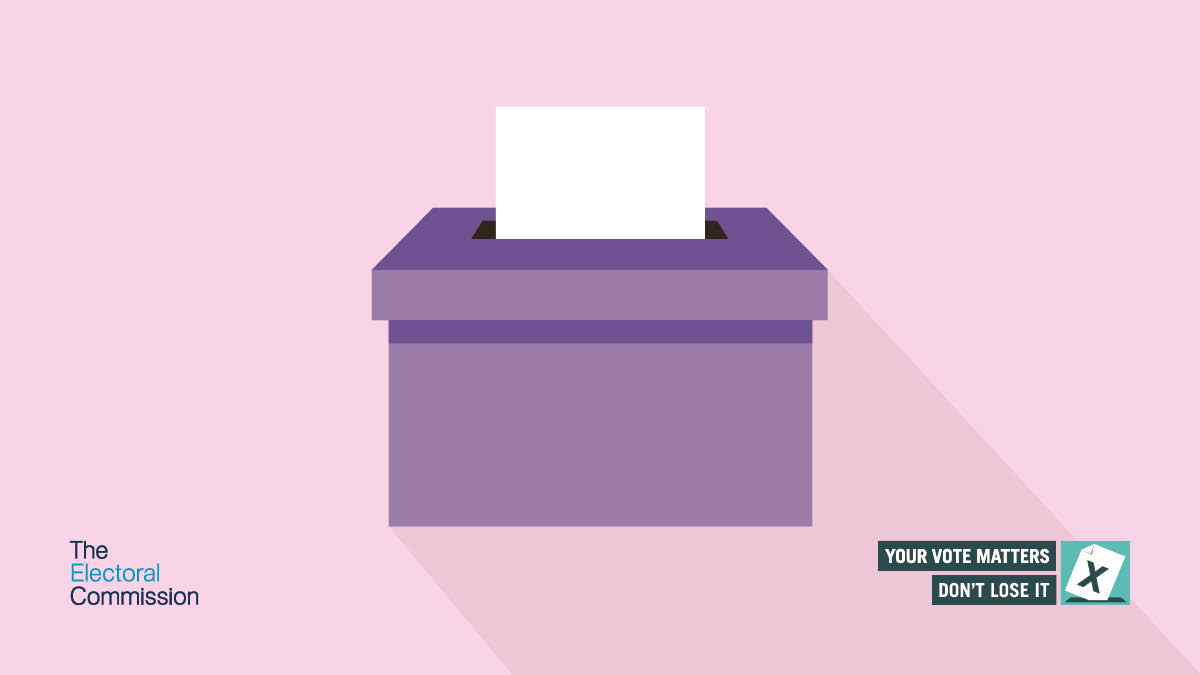 purple ballot box