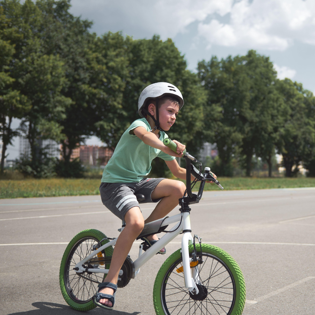 Child on bike