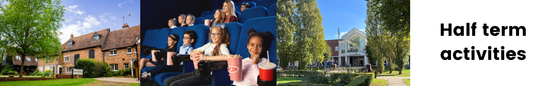 Mill Green Museum, Kids at the cinema in Campus West, image of the Howard Centre